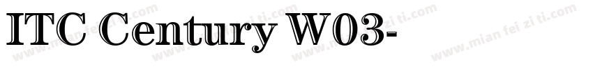ITC Century W03字体转换